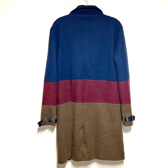 NWT Hudson Outerwear Color Block Double Breasted Coat Womens M - Picture 4 of 9
